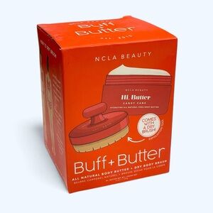 NCLA Beauty Buff + Butter Set – Candy Cane (Body Butter + Dry Brush)